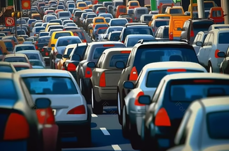 烈日炎炎城市道路很多车交通拥堵手绘插画,插画/手绘图,插画/手绘图库,插画/手绘图下载,插画/手绘